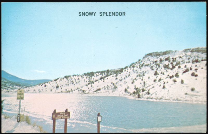 Wintertime Vista Nelson Reservoir Apache National Forest Springerville Arizona