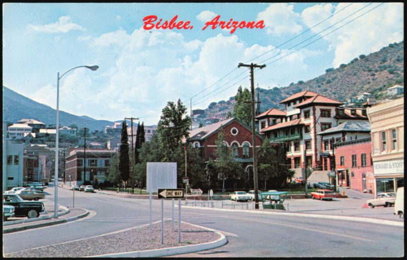 Skyline Bypass, Copper Queen Hotel and Phelp-Dodge Library Bisbee Arizona