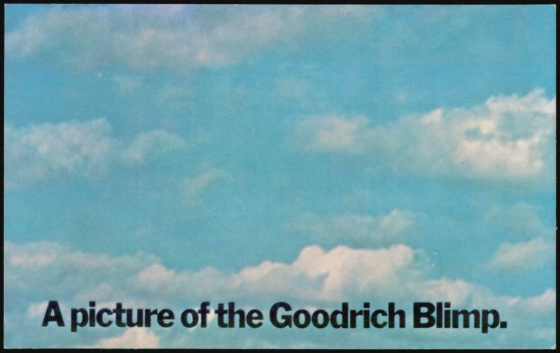 A picture of the Goodrich Blimp Akron Ohio Advertising