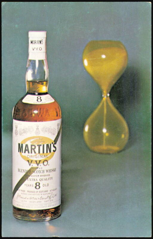 Martin's V.V.O. Blended Scotch Whisky and Hourglass
