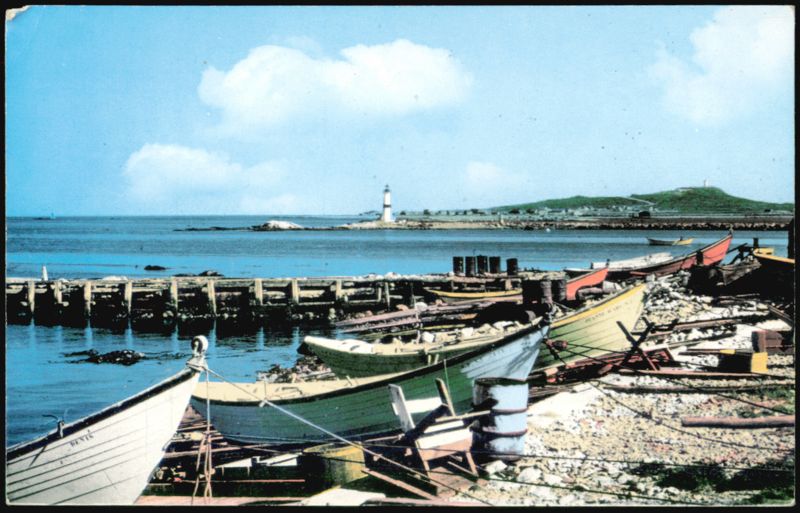 Une anse de pêche with lighthouse St-Pierre Saint Pierre and Miquelon