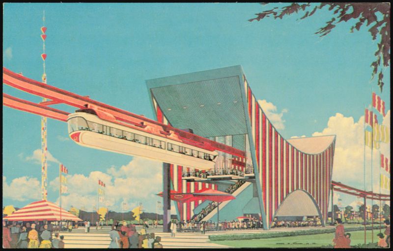 AMF Monorail at New York World's Fair 1964-1965 Flushing Meadows