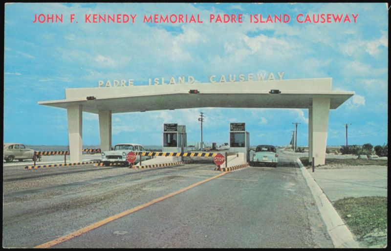 John F. Kennedy Memorial Padre Island Causeway Toll Gate Corpus Christi Texas