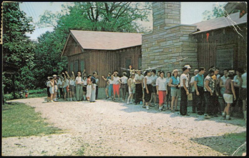 Camp Indi-Co-So Children Waiting to Eat, Springville, Indiana