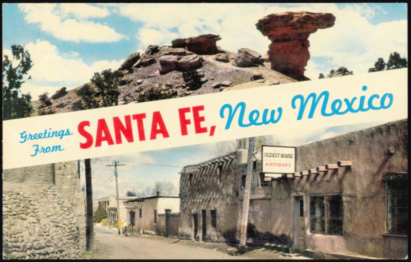 Rock Camel and Oldest House in the U.S.A. Santa Fe New Mexico