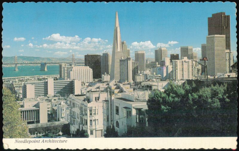 Needlepoint Architecture Skyline View San Francisco California