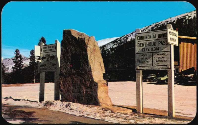 Summit of Berthoud Pass Markers, Elevation 11,314 FT Colorado