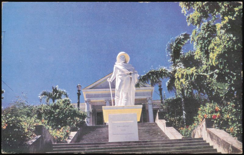 Columbus Statue at Government House Bahamas Caribbean Islands
