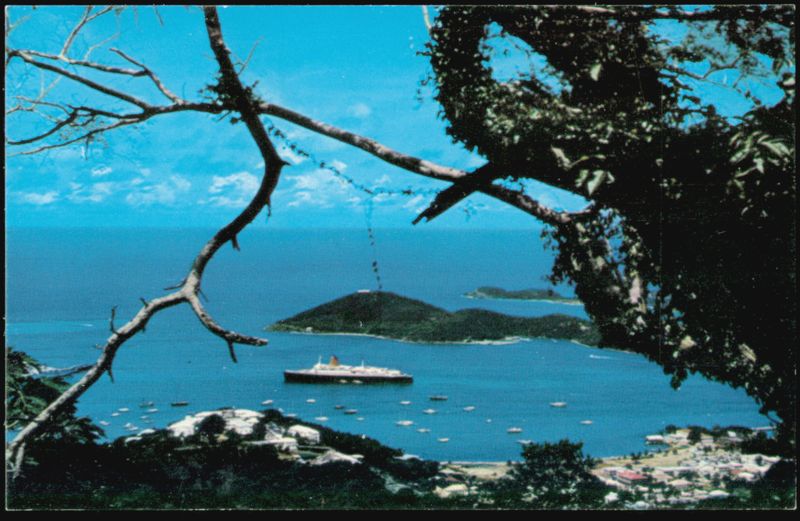 Charlotte Amalie Harbor from Rapune Hill St. Thomas Virgin Islands