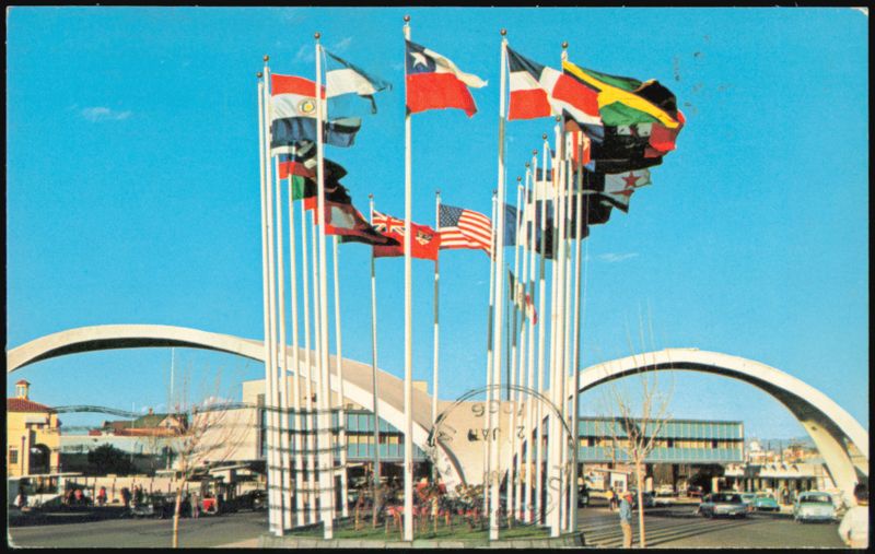 Avenue of Flags and Twin Spans, Immigration Station Nogales Arizona Mexico