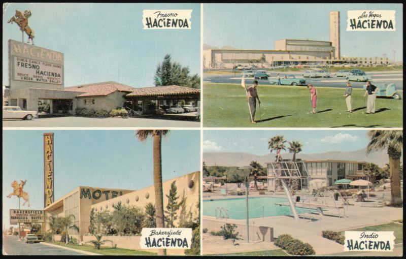 Hacienda Motels Multi-View: Fresno Las Vegas Bakersfield Indio