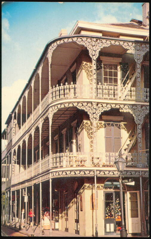 Lace Balconies at Royal and St. Peter Streets New Orleans Louisiana
