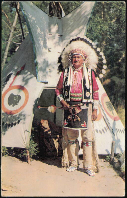 Chief Blow Snake in Full Ceremonial Dress Wisconsin Dells