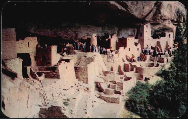 Tour Party in Cliff Palace at Mesa Verde National Park Colorado