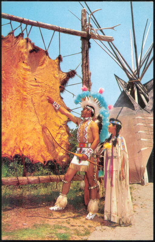 Me Gottum Buffalo Indian City USA Dixon Palmer and Daughter Cordell Oklahoma