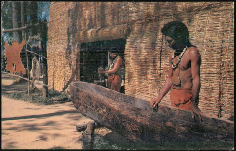 Algonquin Indian Long House Replica, Jamestown Fort Virginia
