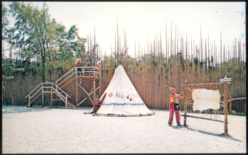 The Indian Village, Look-out Post and Hide Tanning Frame Niagara Falls ON Canada
