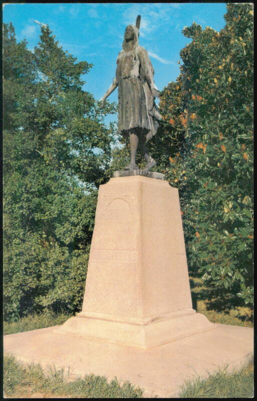 Monument to Pocahontas Jamestown Virginia Partridge