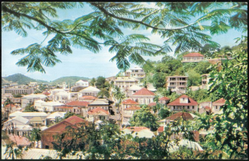 Town of Charlotte Amalie and Dutch Reformed Church Virgin Islands