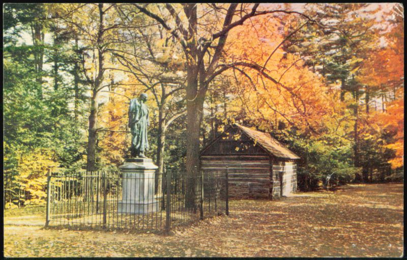 Statue of Mary Jemison and Council House, Letchworth State Park Portageville New York