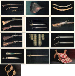 Set of 13: Soviet State Museum Moscow Kremlin Military Artifacts Postcard