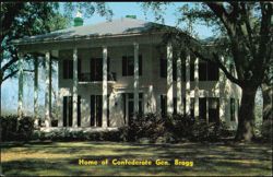 Home of Confederate Gen. Bragg Mobile Alabama Postcard