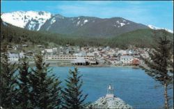 Douglas, Alaska, with its new high school seen across the Gastinau Channel Postcard