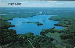 High Lake Aerial View Postcard