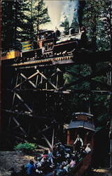 Roaring Camp & Big Trees Narrow-Gauge Railroad Locomotive Postcard