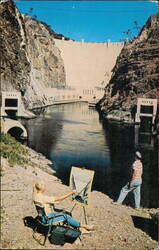 Hoover Dam Outlet Tunnels and Powerhouse Postcard