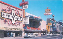 Silver Spur and Horseshoe Club Casinos on South Virginia Street Postcard