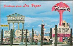 On the Fabulous Strip, Signs of Las Vegas Postcard