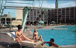 Frontier Hotel Pool, Las Vegas, Nevada Postcard