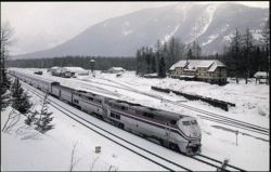 Amtrak's Empire Builder at Izaak Walton Inn Postcard