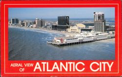 Aerial View of Atlantic City and Ocean One Pier Postcard