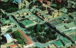 Aerial View of The Plaza in Santa Fe, New Mexico Postcard