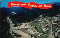East Side Ruidoso - U.S. 70 Aerial View Postcard
