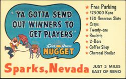 Dick Graves' Nugget Casino Sparks Nevada Postcard