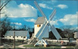 Robertson's Windmill Post Mill in Colonial Williamsburg Postcard