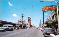 Heroes of Chapultepec Avenue Street Scene Postcard
