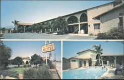 La Posada Motel with Pool and Sign Postcard