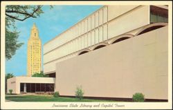 Louisiana State Library and Capitol Tower Postcard