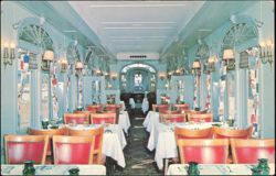 Boston & Maine Diner-Lounge Mountaineer Interior View Postcard