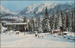 Purgatory Ski Area Day Lodge and Chair Lift No. 1 Postcard
