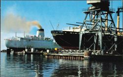 Ships in for Repair, Pascagoula, Mississippi Postcard