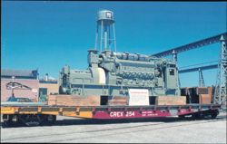 GM Electro-Motive Division 2150 HP Engine on Flatcar Postcard