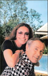 Johnny Carson and wife Joanna Postcard