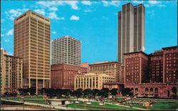 Pershing Square, Downtown Los Angeles Postcard