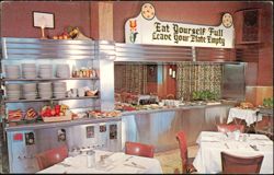 Miller's Smorgasbord Restaurant Interior, Lancaster Postcard