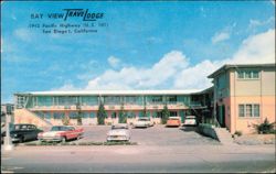 Bay View Travelodge, 1943 Pacific Highway, San Diego Postcard